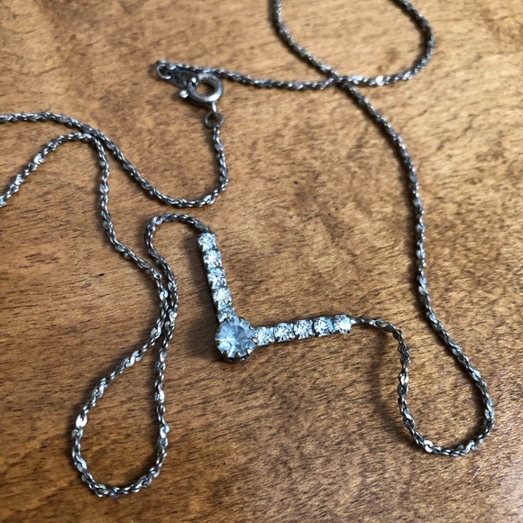 EUC VTG Elegant Tasteful Faux Diamond / Rhinestone Lavalier Necklace - Picture 13 of 16